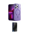 ieg™ iPhone 14 Pro Kılıf Yankı Çizgi - Siyah 3D Antistatik Hayalet Cam Ekran Koruyucu