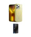 ieg™ iPhone 14 Pro Kılıf Yankı Çizgi - Siyah 3D Antistatik Hayalet Cam Ekran Koruyucu