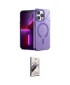 ieg™ iPhone 14 Pro Kılıf Yankı Çizgi - Siyah Bilvis 3D Mat Cam Ekran Koruyucu