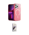 ieg™ iPhone 14 Pro Kılıf Yankı Çizgi - Siyah Bilvis 3D Mat Cam Ekran Koruyucu