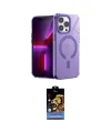 ieg™ iPhone 14 Pro Kılıf Yankı Çizgi - Siyah Buffer Hayalet Cam Ekran Koruyucu