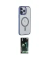 ieg™ iPhone 14 Pro Kılıf Yankı Işık Özel Seri - Siyah 360 Mat Full Body Arka Koruyucu