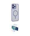 ieg™ iPhone 14 Pro Kılıf Yankı Işık Özel Seri - Siyah 3D Antistatik Cam Ekran Koruyucu