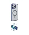 ieg™ iPhone 14 Pro Kılıf Yankı Işık Özel Seri - Siyah 3D Antistatik Cam Ekran Koruyucu