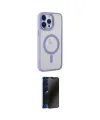 ieg™ iPhone 14 Pro Kılıf Yankı Işık Özel Seri - Siyah 3D Antistatik Hayalet Cam Ekran Koruyucu