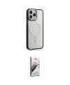 ieg™ iPhone 14 Pro Kılıf Yankı Işık Özel Seri - Siyah Bilvis 3D Mat Cam Ekran Koruyucu