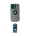 ieg™ iPhone 14 Pro Kılıf Yörünge Çizgi - Siyah 18D Cam Ekran Koruyucu