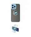 ieg™ iPhone 14 Pro Kılıf Yörünge Çizgi - Siyah 3D Antistatik Cam Ekran Koruyucu