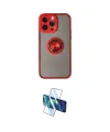 ieg™ iPhone 14 Pro Kılıf Yörünge Çizgi - Siyah 3D Antistatik Cam Ekran Koruyucu