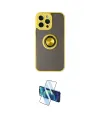 ieg™ iPhone 14 Pro Kılıf Yörünge Çizgi - Siyah 3D Antistatik Cam Ekran Koruyucu