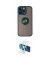 ieg™ iPhone 14 Pro Kılıf Yörünge Çizgi - Siyah 3D Antistatik Cam Ekran Koruyucu