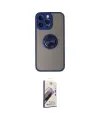 ieg™ iPhone 14 Pro Kılıf Yörünge Çizgi - Siyah Bilvis 3D Mat Cam Ekran Koruyucu
