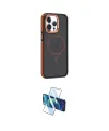 ieg™ iPhone 14 Pro Kılıf Yörünge Klasik - Siyah 3D Antistatik Cam Ekran Koruyucu