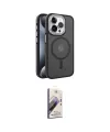 ieg™ iPhone 14 Pro Kılıf Yörünge Klasik - Siyah Bilvis 3D Mat Cam Ekran Koruyucu