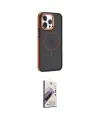 ieg™ iPhone 14 Pro Kılıf Yörünge Klasik - Siyah Bilvis 3D Mat Cam Ekran Koruyucu