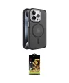 ieg™ iPhone 14 Pro Kılıf Yörünge Klasik - Siyah Buffer Cam Ekran Koruyucu