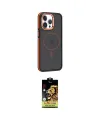 ieg™ iPhone 14 Pro Kılıf Yörünge Klasik - Siyah Buffer Cam Ekran Koruyucu