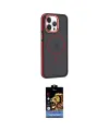 ieg™ iPhone 14 Pro Kılıf Yörünge Klasik - Siyah Buffer Hayalet Cam Ekran Koruyucu