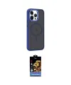 ieg™ iPhone 14 Pro Kılıf Yörünge Klasik - Siyah Buffer Hayalet Cam Ekran Koruyucu
