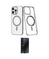 ieg™ iPhone 14 Pro Kılıf Yörünge Minimal - Siyah 3D Antistatik Hayalet Cam Ekran Koruyucu