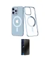 ieg™ iPhone 14 Pro Kılıf Yörünge Minimal - Siyah 3D Antistatik Hayalet Cam Ekran Koruyucu