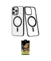 ieg™ iPhone 14 Pro Kılıf Yörünge Minimal - Siyah Buffer Cam Ekran Koruyucu