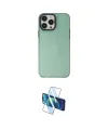 ieg™ iPhone 14 Pro Kılıf Zirve Doku Koleksiyonu - Siyah 3D Antistatik Cam Ekran Koruyucu