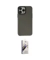 ieg™ iPhone 14 Pro Kılıf Zirve Doku Koleksiyonu - Siyah Bilvis 3D Mat Cam Ekran Koruyucu
