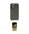 ieg™ iPhone 14 Pro Kılıf Zirve Doku Koleksiyonu - Siyah Buffer Cam Ekran Koruyucu