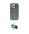 ieg™ iPhone 14 Pro Kılıf Zirve Yansıma Serisi - Siyah 3D Antistatik Cam Ekran Koruyucu