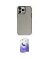 ieg™ iPhone 14 Pro Max Kılıf Ahenk Çizgi Prime - Siyah Bilvis 5in1 5D Magic Hayalet Cam Ekran Koruyucu