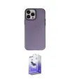 ieg™ iPhone 14 Pro Max Kılıf Ahenk Çizgi Prime - Siyah Bilvis 5in1 5D Magic Hayalet Cam Ekran Koruyucu