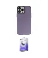 ieg™ iPhone 14 Pro Max Kılıf Ahenk Çizgi Prime - Siyah Bilvis 5in1 5D Magic Hayalet Cam Ekran Koruyucu