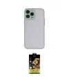 ieg™ iPhone 14 Pro Max Kılıf Ahenk Çizgi Serisi - Siyah Buffer Cam Ekran Koruyucu