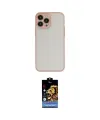ieg™ iPhone 14 Pro Max Kılıf Ahenk Çizgi Serisi - Siyah Buffer Hayalet Cam Ekran Koruyucu