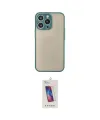ieg™ iPhone 14 Pro Max Kılıf Ahenk Çizgi Serisi - Siyah Joko 5D Cam