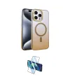 ieg™ iPhone 14 Pro Max Kılıf Ahenk Doku Özel Seri - Siyah 3D Antistatik Cam Ekran Koruyucu