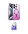 ieg™ iPhone 14 Pro Max Kılıf Ahenk Doku Özel Seri - Siyah Bilvis 5in1 5D Magic Hayalet Cam Ekran Koruyucu