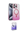 ieg™ iPhone 14 Pro Max Kılıf Ahenk Doku Özel Seri - Siyah Bilvis 5in1 5D Magic Hayalet Cam Ekran Koruyucu