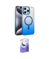 ieg™ iPhone 14 Pro Max Kılıf Ahenk Doku Özel Seri - Siyah Bilvis 5in1 5D Magic Hayalet Cam Ekran Koruyucu