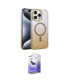ieg™ iPhone 14 Pro Max Kılıf Ahenk Doku Özel Seri - Siyah Bilvis 5in1 5D Magic Hayalet Cam Ekran Koruyucu