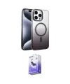 ieg™ iPhone 14 Pro Max Kılıf Ahenk Doku Özel Seri - Siyah Bilvis 5in1 5D Magic Hayalet Cam Ekran Koruyucu