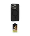 ieg™ iPhone 14 Pro Max Kılıf Ahenk Form Serisi - Siyah Buffer Cam Ekran Koruyucu