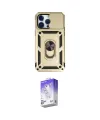 ieg™ iPhone 14 Pro Max Kılıf Ahenk Klasik - Siyah Bilvis 5in1 3D Magic Cam Ekran Koruyucu