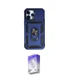 ieg™ iPhone 14 Pro Max Kılıf Ahenk Klasik - Siyah Bilvis 5in1 3D Magic Cam Ekran Koruyucu