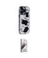 ieg™ iPhone 14 Pro Max Kılıf Ahenk Modern Serisi - Siyah Bilvis 3D Mat Cam Ekran Koruyucu