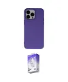 ieg™ iPhone 14 Pro Max Kılıf Ahenk Serisi - Siyah Bilvis 5in1 3D Magic Cam Ekran Koruyucu
