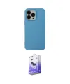 ieg™ iPhone 14 Pro Max Kılıf Ahenk Serisi - Siyah Bilvis 5in1 5D Magic Hayalet Cam Ekran Koruyucu