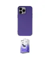 ieg™ iPhone 14 Pro Max Kılıf Ahenk Serisi - Siyah Bilvis 5in1 5D Magic Hayalet Cam Ekran Koruyucu