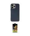 ieg™ iPhone 14 Pro Max Kılıf Ahenk Serisi - Siyah Buffer Cam Ekran Koruyucu